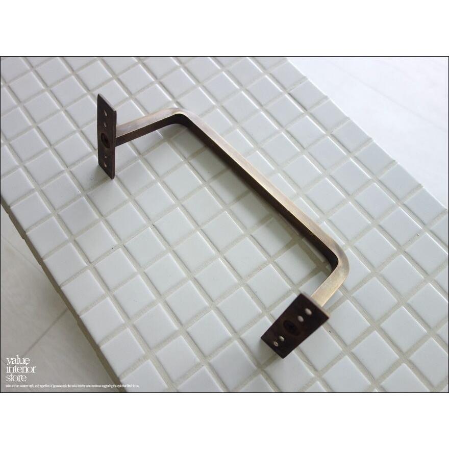 真鍮タオル掛け / 曲がり21cm タオルハンガー ブラスハンガー キッチンタオルバー バス・トイレ用品 洗面用品 壁掛け 真鍮製 レトロ調 V_S |  | 02