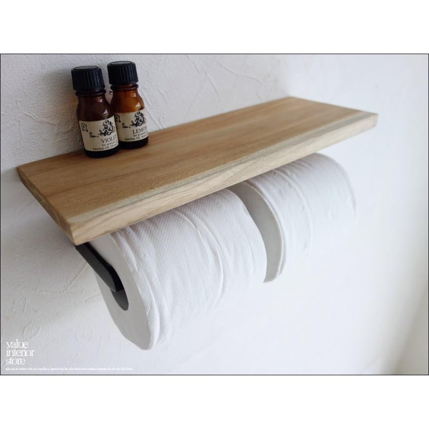 チーク無垢材 トイレットペーパーホルダーNF タオル掛け 棚 新品 トイレペーパーホルダー 手作り ナチュラル シンプル トイレ用品 銘木 V_S | 