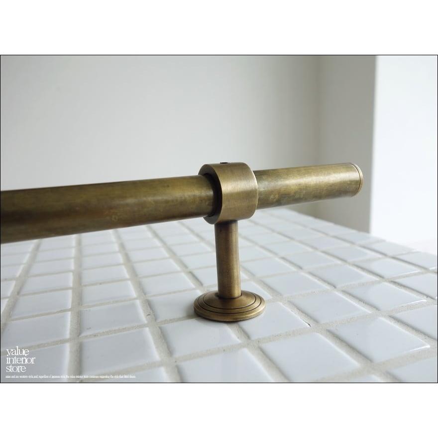 真鍮ドアハンドルbar ノブ 取っ手 鋳物 鋳造 レトロ ブラス取手 手すり 手摺 店舗什器 DIY シャビー アンティーク調 真鍮金物 幅50cm |  | 01