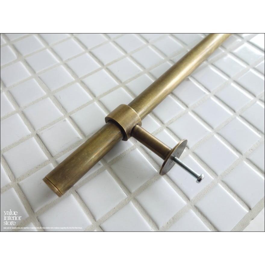 真鍮ドアハンドルbar ノブ 取っ手 鋳物 鋳造 レトロ ブラス取手 手すり 手摺 店舗什器 DIY シャビー アンティーク調 真鍮金物 幅50cm |  | 02