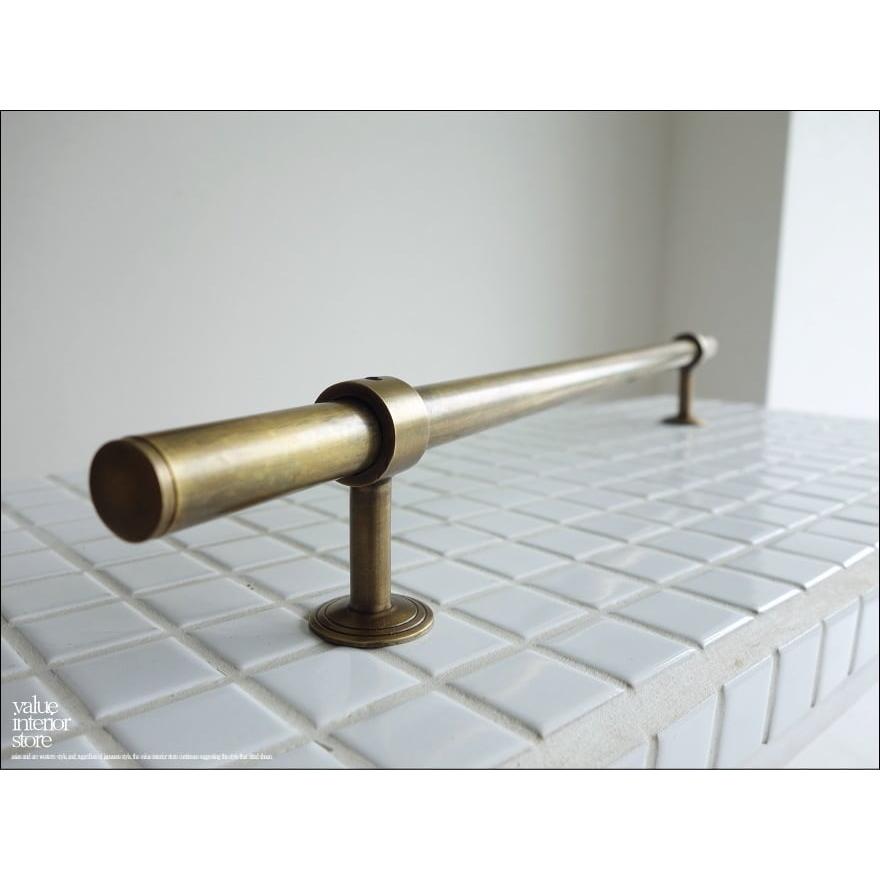 真鍮ドアハンドルbar ノブ 取っ手 鋳物 鋳造 レトロ ブラス取手 手すり 手摺 店舗什器 DIY シャビー アンティーク調 真鍮金物 幅50cm |  | 03