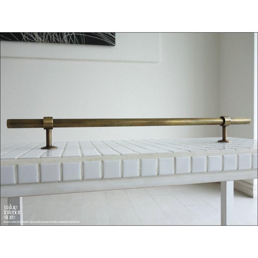 真鍮ドアハンドルbar ノブ 取っ手 鋳物 鋳造 レトロ ブラス取手 手すり 手摺 店舗什器 DIY シャビー アンティーク調 真鍮金物 幅50cm |  | 04