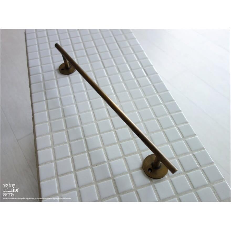 真鍮ドアハンドルT35 ノブ 取っ手 鋳物 鋳造 レトロ 新品 ブラス取手 店舗什器 DIY シャビー アンティーク調 素材 真鍮金物 幅35cm | 