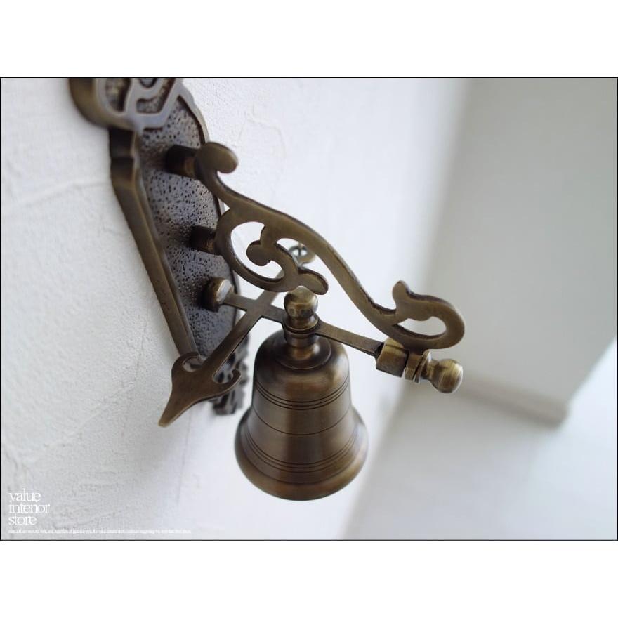 真鍮シングルベル 呼び鈴 ブラス レトロ調 壁掛 手作り ドアベル 真鍮製 ドアチャイム ハンドメイド 雑貨 カフェ用品 |  | 01