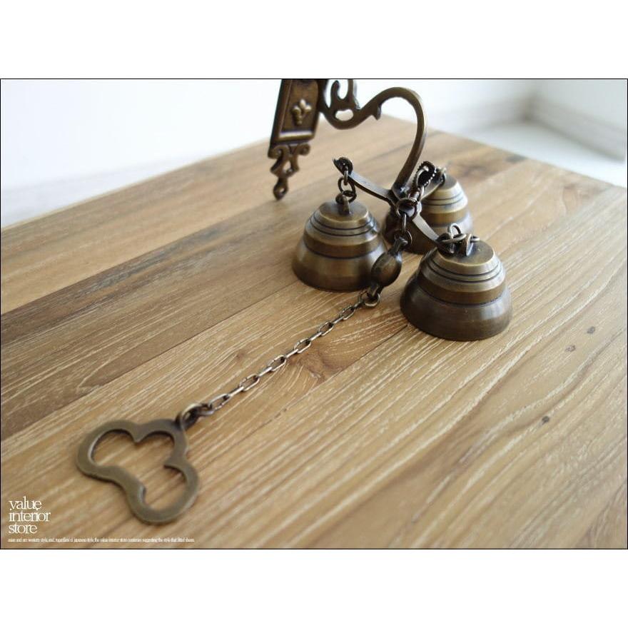 真鍮トリプルベル 呼び鈴 ブラス レトロ調 壁掛 手作り ドアベル 真鍮製 ドアチャイム ハンドメイド 雑貨 新品 カフェ用品 店舗什器 |  | 02