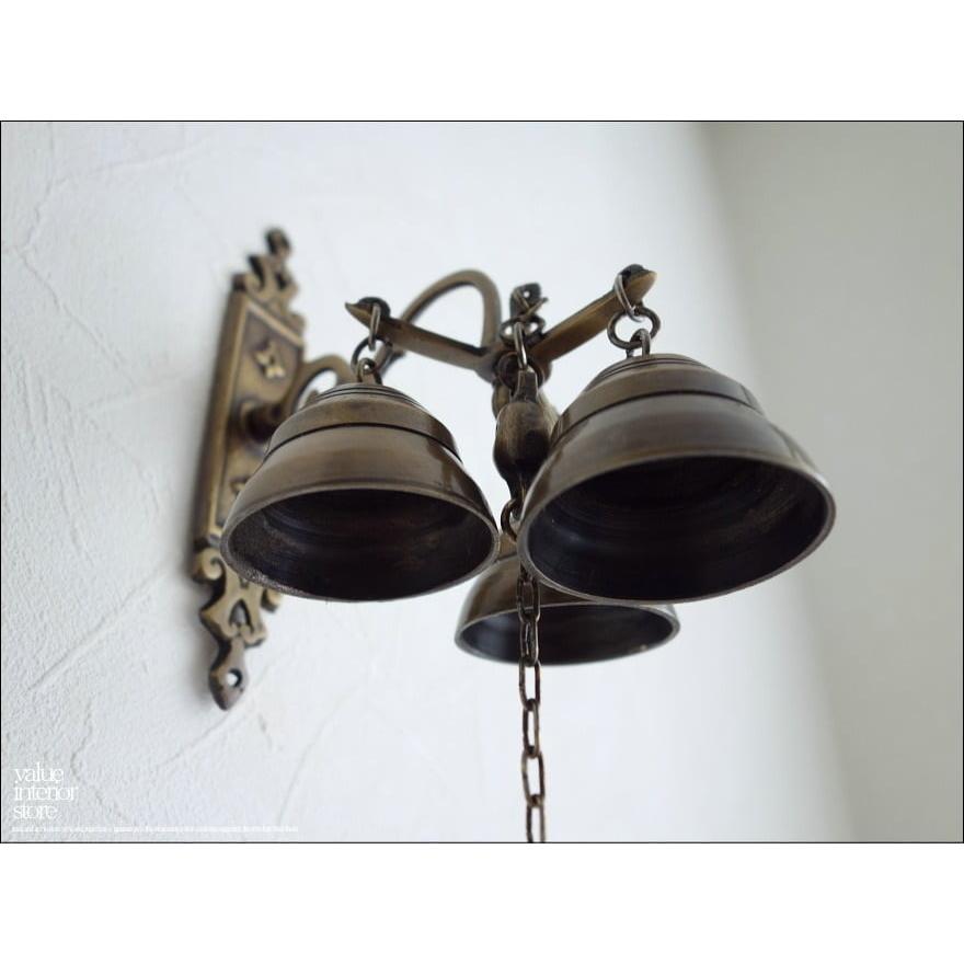 真鍮トリプルベル 呼び鈴 ブラス レトロ調 壁掛 手作り ドアベル 真鍮製 ドアチャイム ハンドメイド 雑貨 新品 カフェ用品 店舗什器 |  | 04