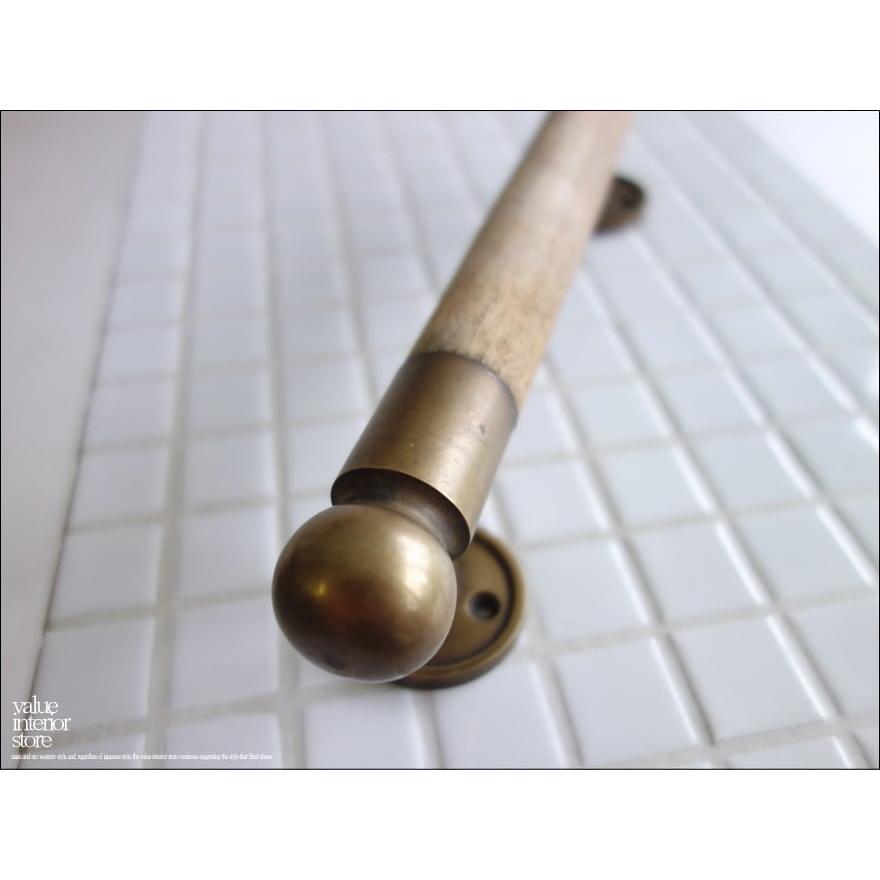 ブラスチークドアハンドル26cm ドアノブ 取っ手 扉ハンドル 無垢 ブラスハンドル 真鍮金具 ナチュラル レトロ調 素朴 新品 ドア金物 |  | 04