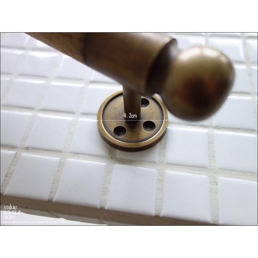 ブラスチークドアハンドル26cm ドアノブ 取っ手 扉ハンドル 無垢 ブラスハンドル 真鍮金具 ナチュラル レトロ調 素朴 新品 ドア金物 |  | 05