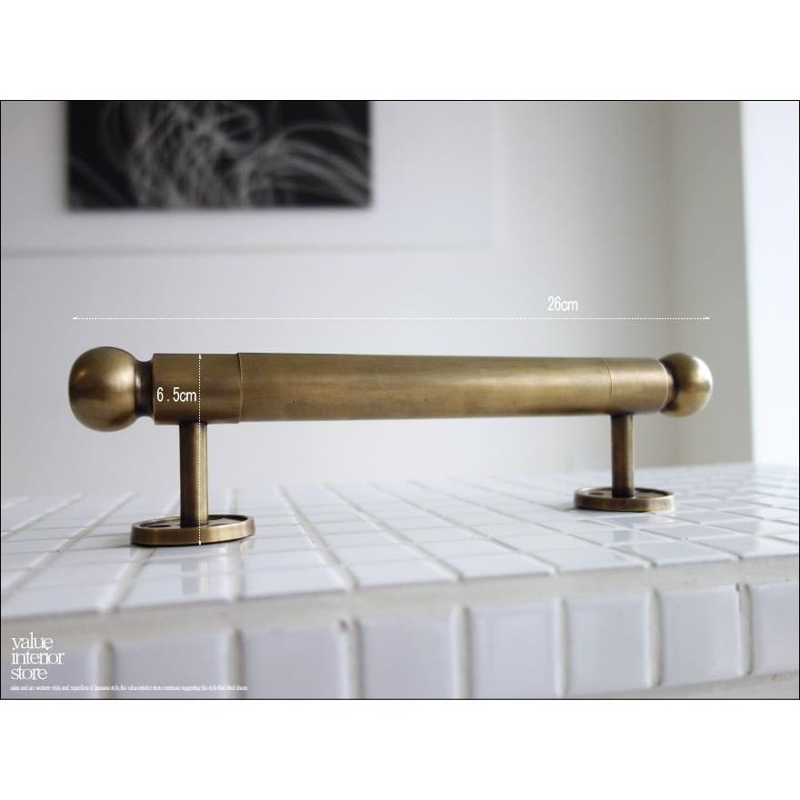 真鍮ボールドアハンドル26cm 取っ手ノブ 取手 新品 アンティーク調 金具 ブラス 真鍮金物 扉取っ手 レトロ調 シンプル ブラスドアハンドル |  | 03