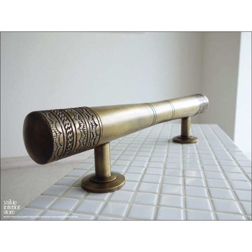 真鍮ドアハンドルW45cm 鋳物ノブ 店舗用ドアノブ 取って 鋳造 レトロ ブラス取手 店舗什器 DIY アンティーク調 真鍮金物 送料無料 AC047 |  | 02