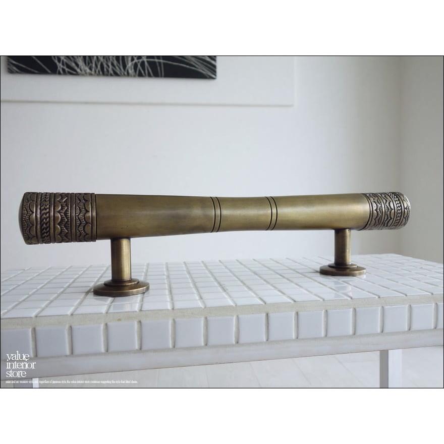 真鍮ドアハンドルW45cm 鋳物ノブ 店舗用ドアノブ 取って 鋳造 レトロ ブラス取手 店舗什器 DIY アンティーク調 真鍮金物 送料無料 AC047 |  | 03