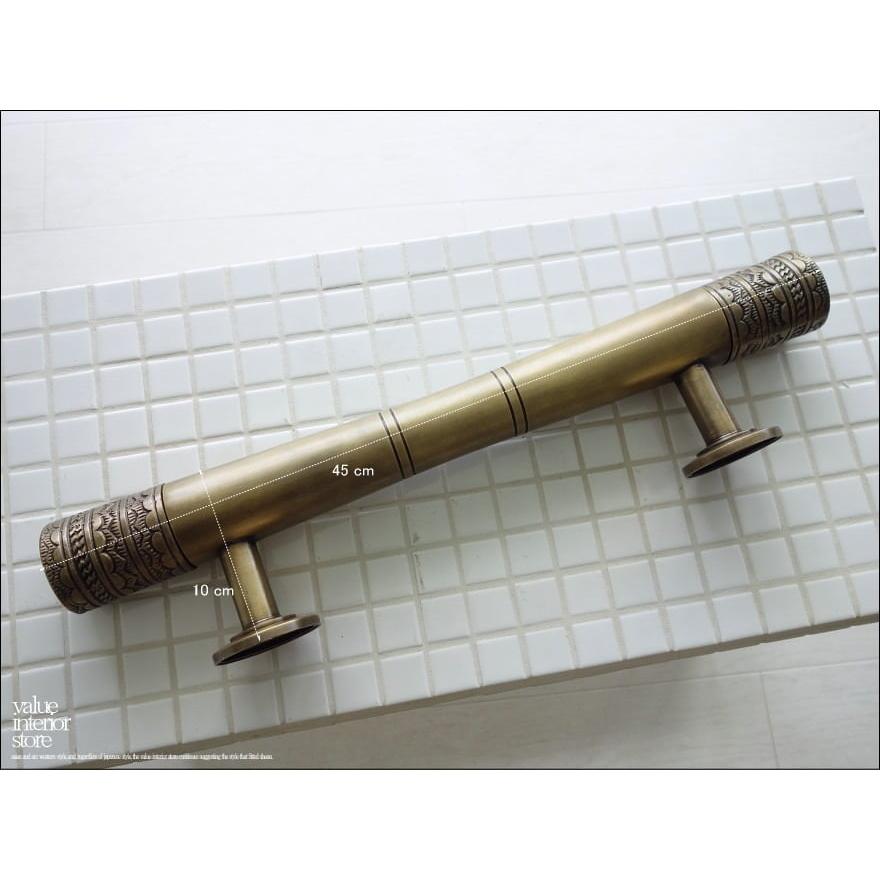 真鍮ドアハンドルW45cm 鋳物ノブ 店舗用ドアノブ 取って 鋳造 レトロ ブラス取手 店舗什器 DIY アンティーク調 真鍮金物 送料無料 AC047 |  | 06