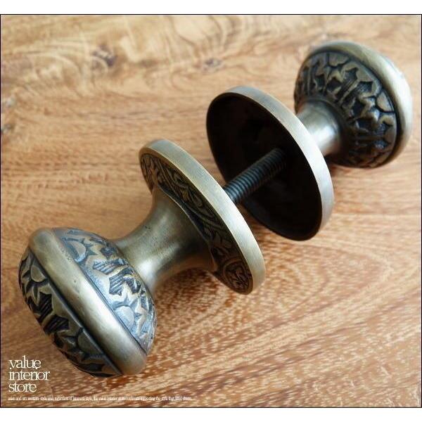 真鍮ドアハンドルRIZ ドアノブ 取っ手 ブラスハンドル 鋳造 取って 扉金物 手作り レトロ 真鍮金物 店舗ドア DIY 個性的 建具金物 |  | 04