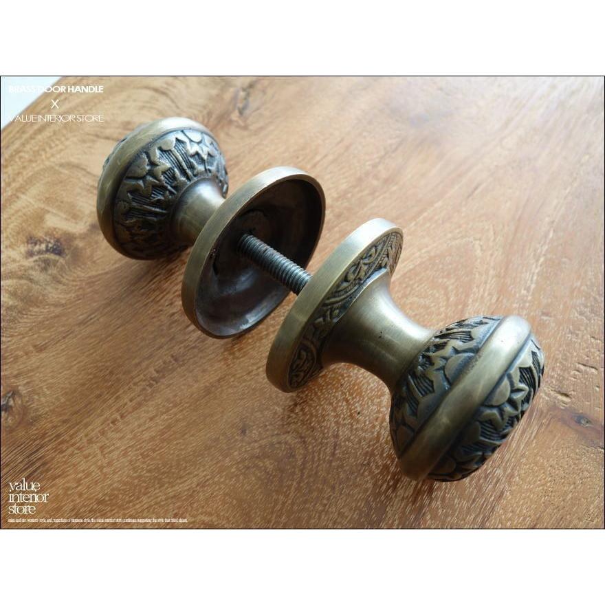 真鍮ドアハンドルRIZ ドアノブ 取っ手 ブラスハンドル 鋳造 取って 扉金物 手作り レトロ 真鍮金物 店舗ドア DIY 個性的 建具金物 |  | 05