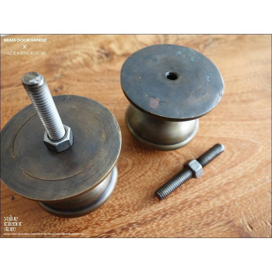 真鍮製ドアハンドルME ドアノブ 取っ手 ドア用品 アンティーク調 ブラス エスニック 手作り ハンドメイド レトロ調 真鍮金物 |  | 09