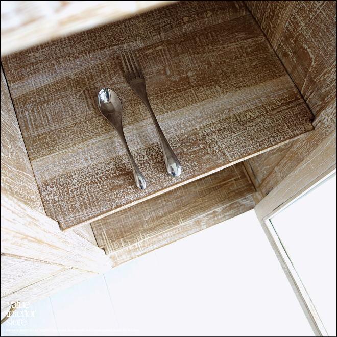 無垢材 buffet2枚扉/WW サイドボード 食器棚 飾り棚 キッチンボード ホワイトインテリア シャビー  収納家具 リビングボード 三大銘木 |  | 02