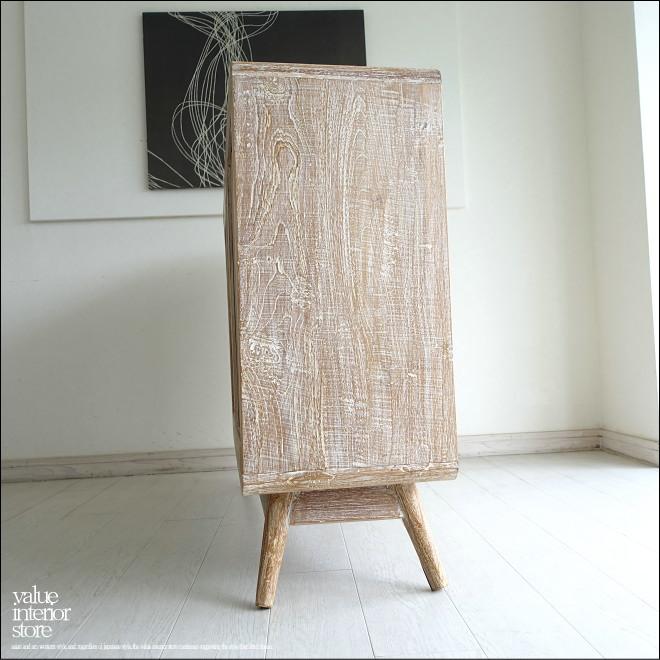 無垢材 buffet2枚扉/WW サイドボード 食器棚 飾り棚 キッチンボード ホワイトインテリア シャビー  収納家具 リビングボード 三大銘木 |  | 04