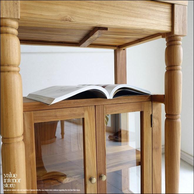 ショーケースNF ガラスケース 陳列ケース 飾り棚 コレクションケース 収納 ナチュラル 店舗什器 真鍮金物 チーク無垢材 |  | 02