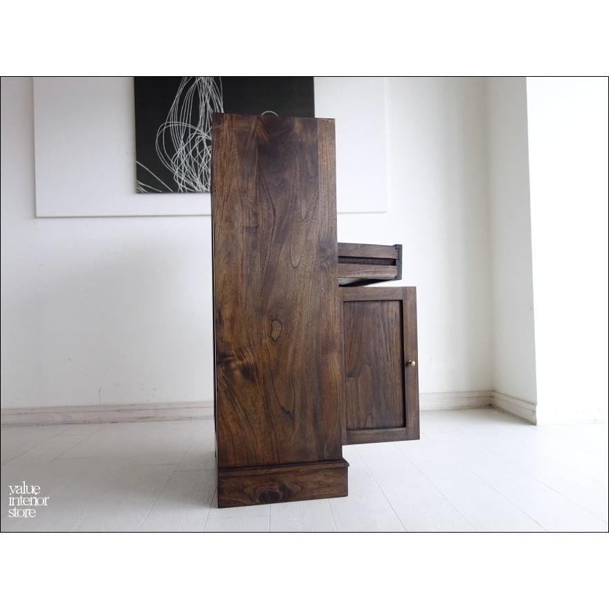 A7人気シール帳 チーク総無垢材 ガラス扉付 収納キャビネットWM 食器棚 ガラスケース 飾り棚 新品 キッチン収納 保管庫 ガラスキャビネット 銘木 【W7377838453】(26840円)