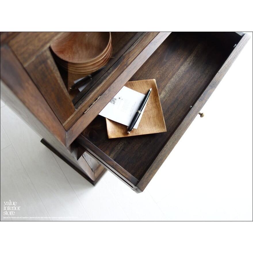 A7人気シール帳 チーク総無垢材 ガラス扉付 収納キャビネットWM 食器棚 ガラスケース 飾り棚 新品 キッチン収納 保管庫 ガラスキャビネット 銘木 【W7377838453】(26840円)