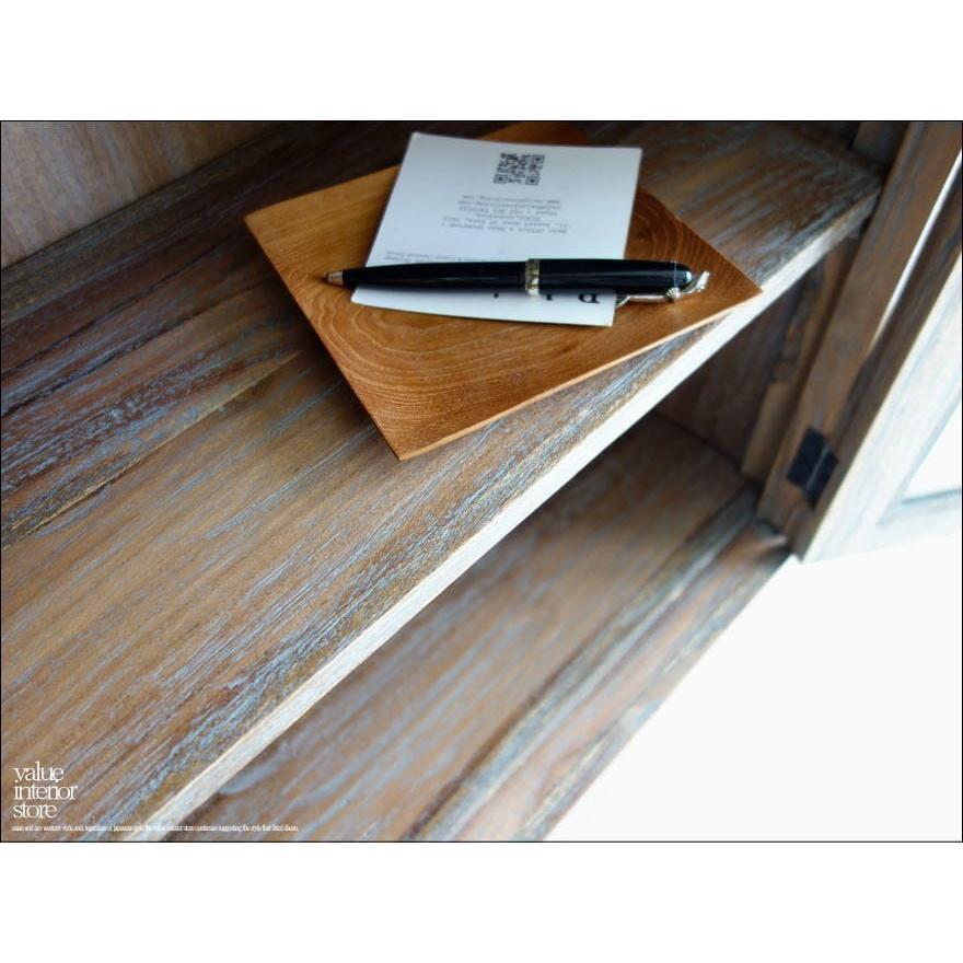 チーク飾り棚ER/BALQ ショーケース 食器棚 ガラスケース キャビネット 新品 手作り 店舗什器 天然木 無垢材家具 世界三大銘木 送料無料 |  | 11
