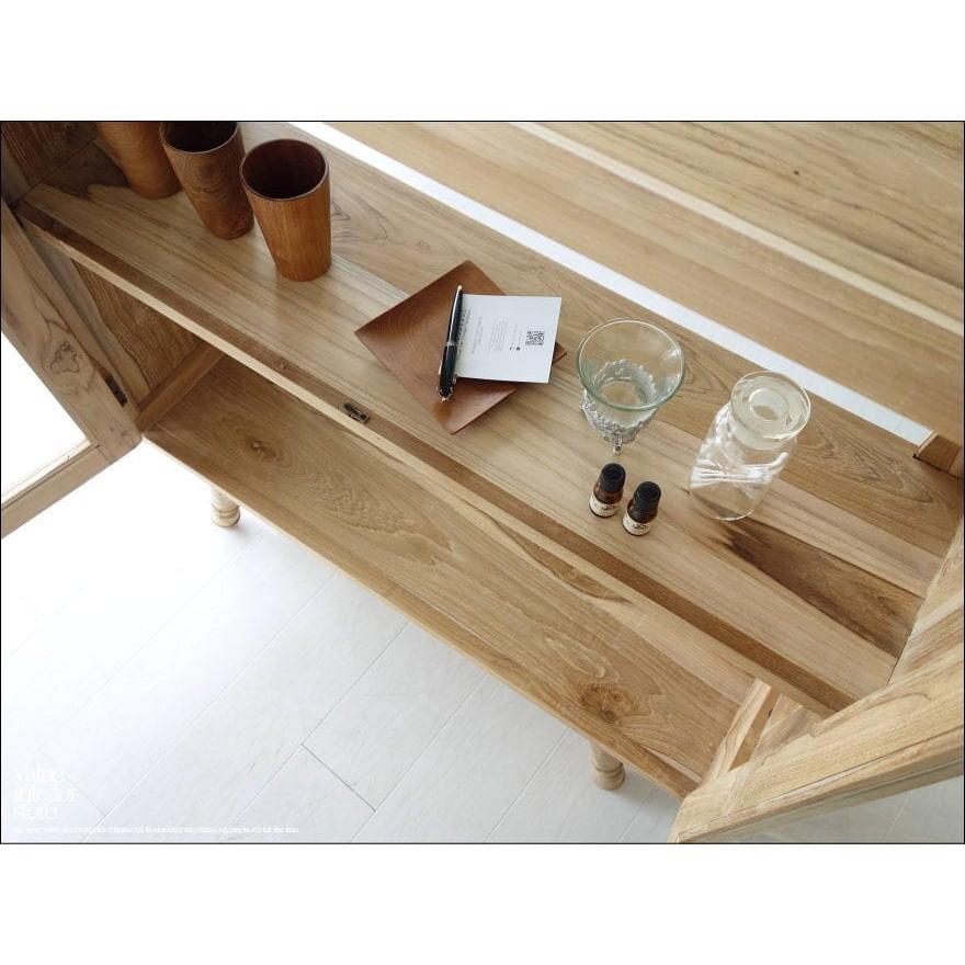 チーク無垢材 ガラスケースNim/N コレクションケース 陳列ケース 店舗