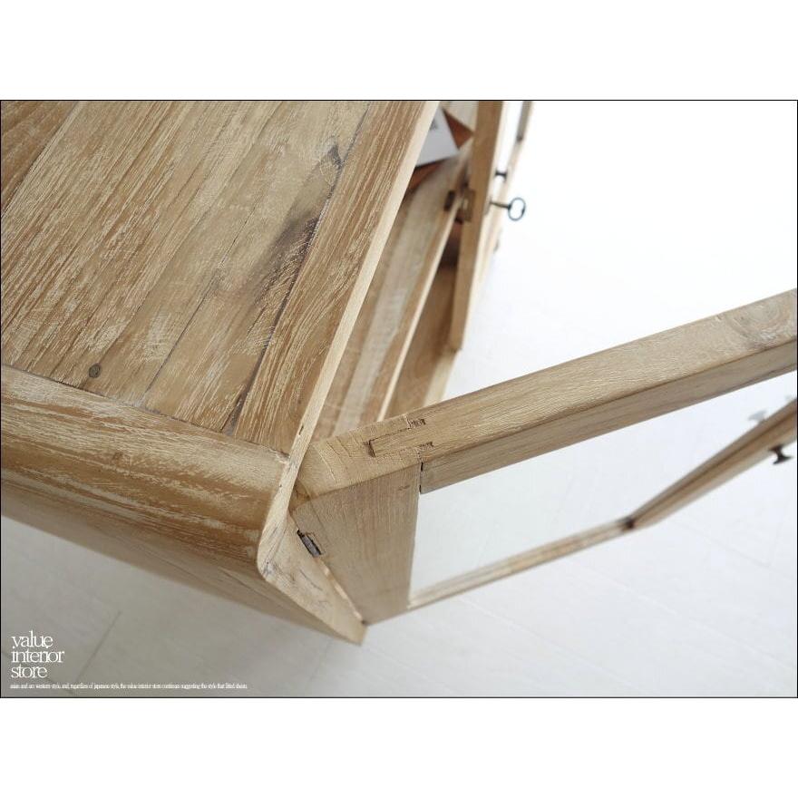 チーク無垢材 ガラスケースNim/W コレクションケース 陳列ケース 店舗