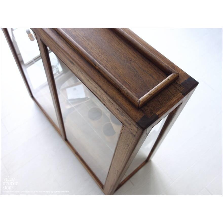 チーク無垢材 台形ショーケースMed ガラスケース コレクションケース 飾り棚 ディスプレイケース 店舗什器 新品 ナチュラル 銘木 送料無料 |  | 06