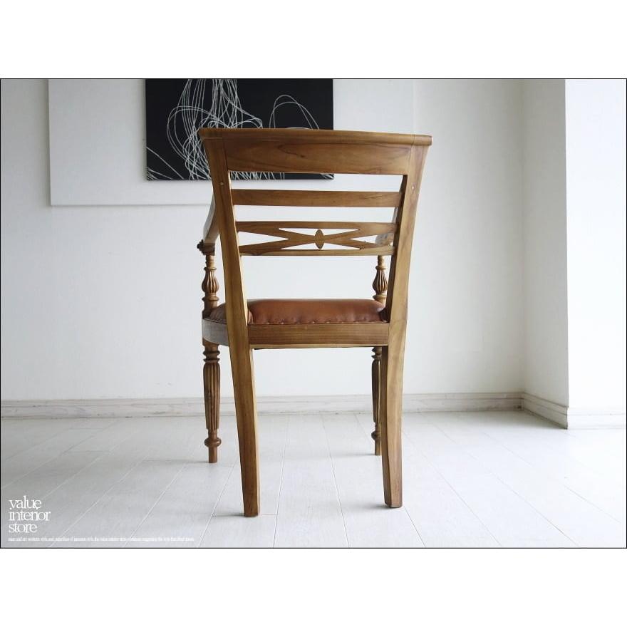 チーク無垢レザーアームチェアLB イス 本皮 椅子 チェアー 皮張り 肘掛け椅子 手作り 天然木 銘木 総無垢 新品 ナチュラル |  | 04