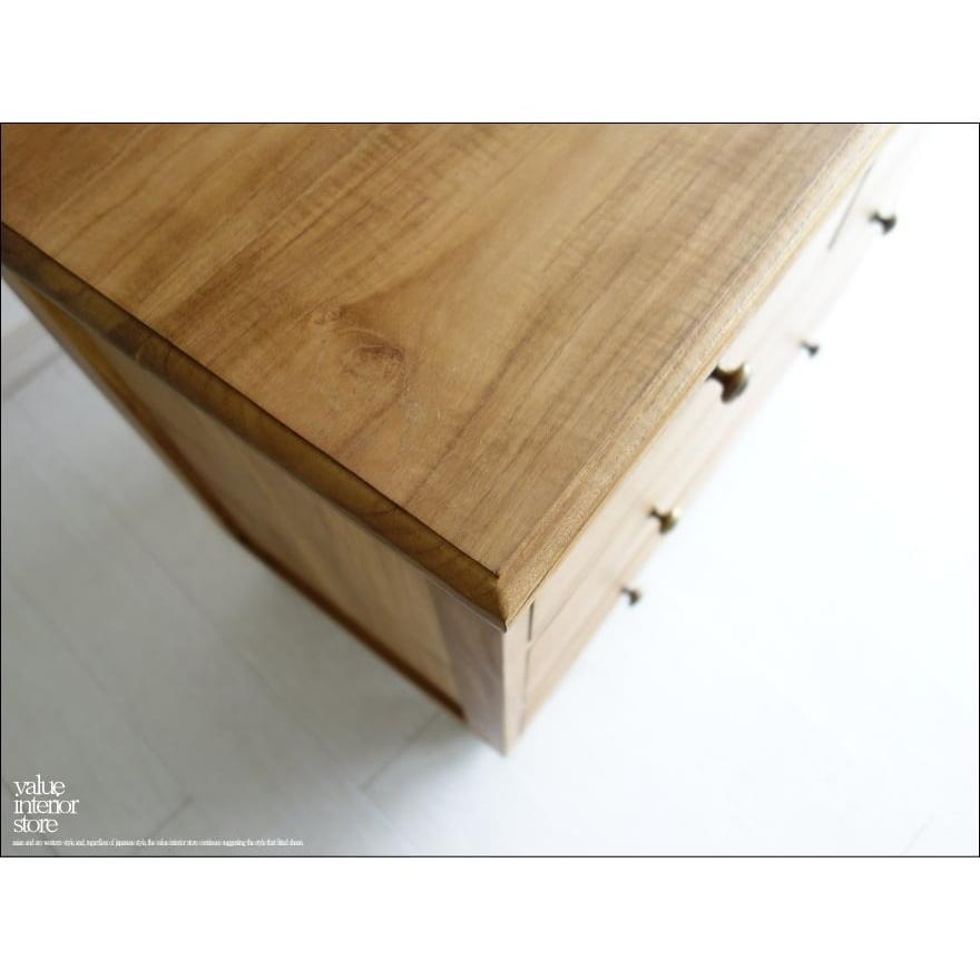 無垢材 チークチェストR80N タンス 収納家具 整理タンス 箪笥 チーク材 天然木 新品 手作り ナチュラル 銘木 無垢材家具 真鍮金物 |  | 01
