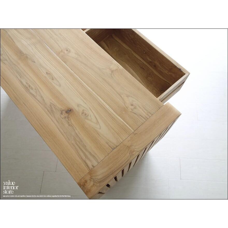 総無垢材 チークチェストCraf タンス 整理箪笥 収納タンス 無塗装 新品 シンプル 手づくり 和 世界三大銘木 無垢材家具 幅120cm |  | 10