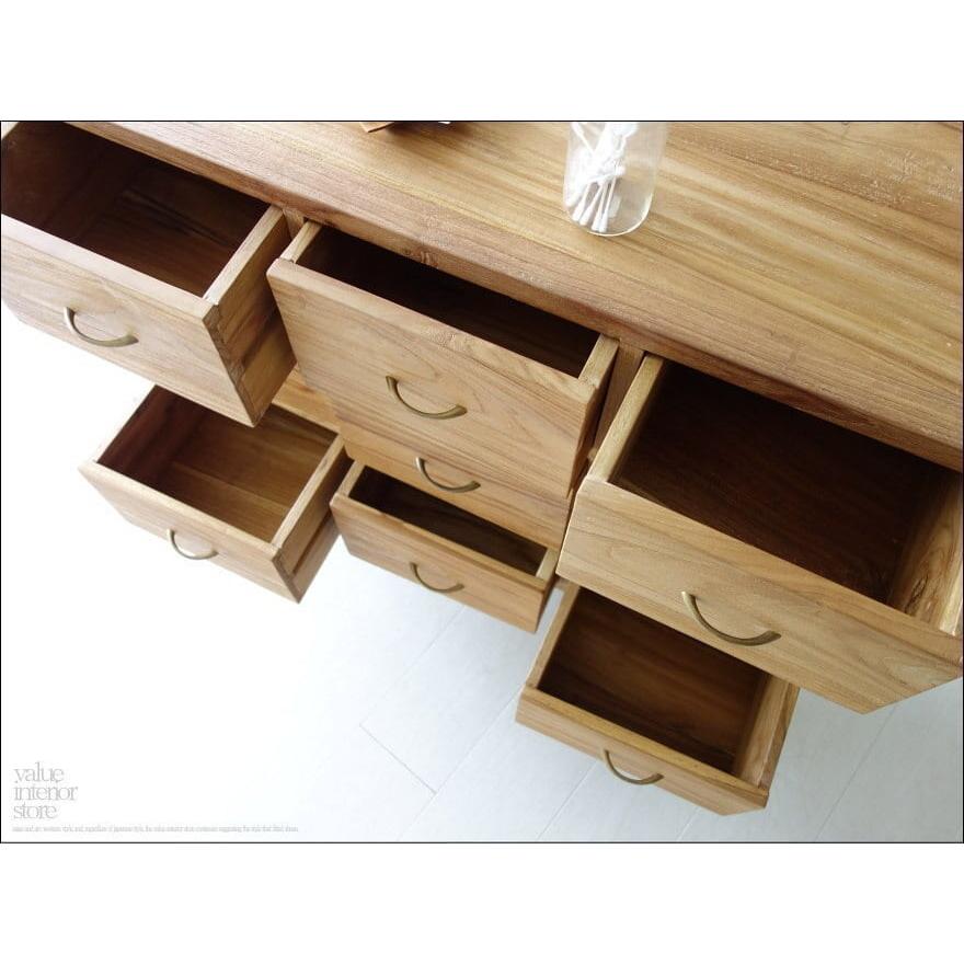 総無垢材 真鍮金物チェスト9N タンス 収納箪笥 道具箱 シンプル ナチュラル 整理 新品 真鍮取っ手 素朴 天然油仕上 チーク材 世界三大銘木 |  | 07