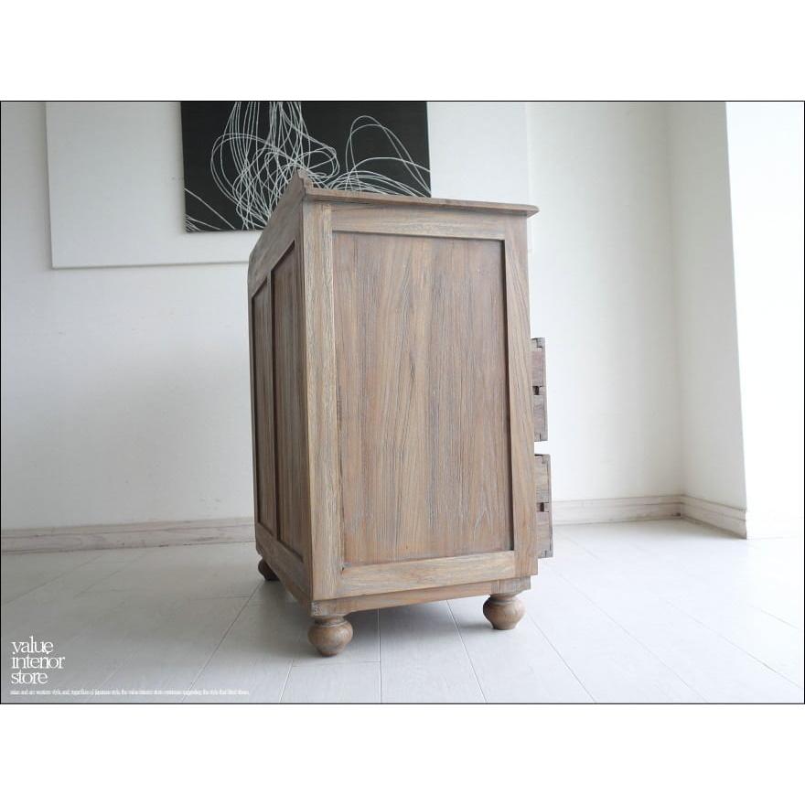 無垢材 チークチェストR80balq タンス 収納家具 整理タンス 箪笥