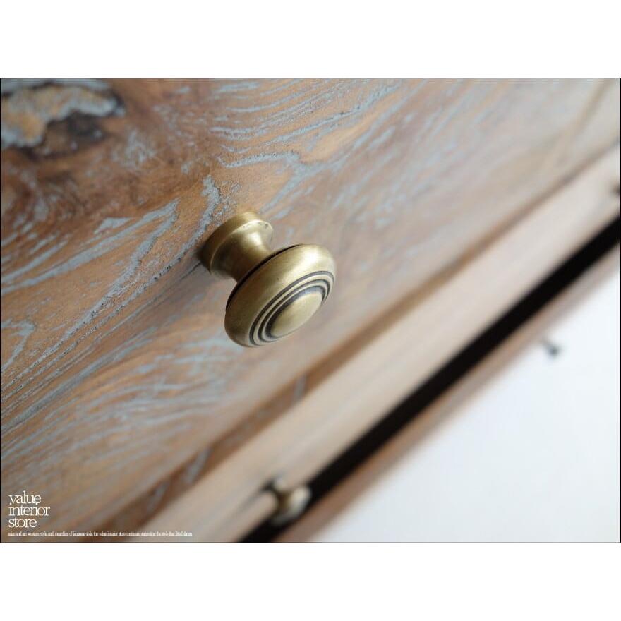 無垢材 チークチェストR80balq タンス 収納家具 整理タンス 箪笥 チーク材 天然木 手作り 新品 銘木 総無垢 真鍮金物 エイジング 送料無料 |  | 08