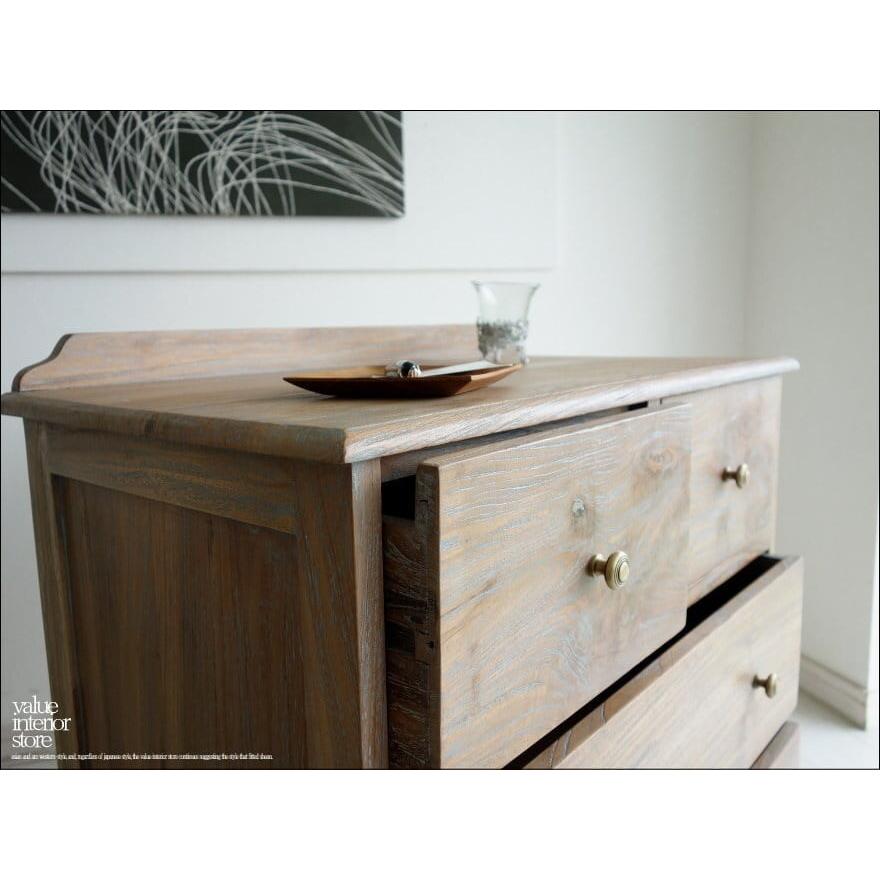 無垢材 チークチェストR80balq タンス 収納家具 整理タンス 箪笥 チーク材 天然木 手作り 新品 銘木 総無垢 真鍮金物 エイジング 送料無料 |  | 09