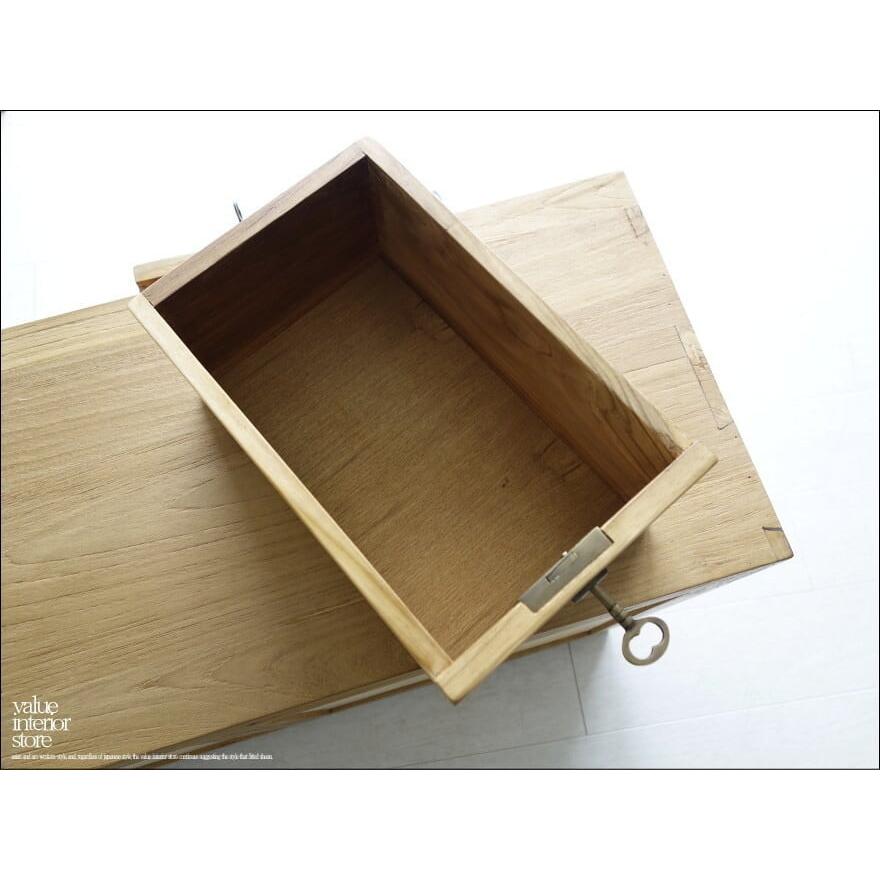 チーク総無垢 真鍮鍵箪笥N 収納家具 鍵付きタンス 箪笥 道具箱 ロックチェスト 新品 真鍮金物 無垢材 銘木家具 世界三大銘木 送料無料 |  | 07