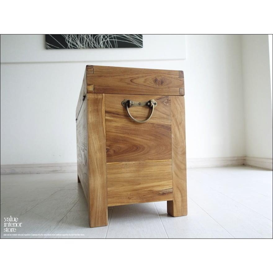 ボックスチェストN 収納箪笥 タンス 収納家具 和風 ナチュラル 天然木 真鍮金物 新品 道具入れ チーク材 世界三大銘木 銘木家具 |  | 04