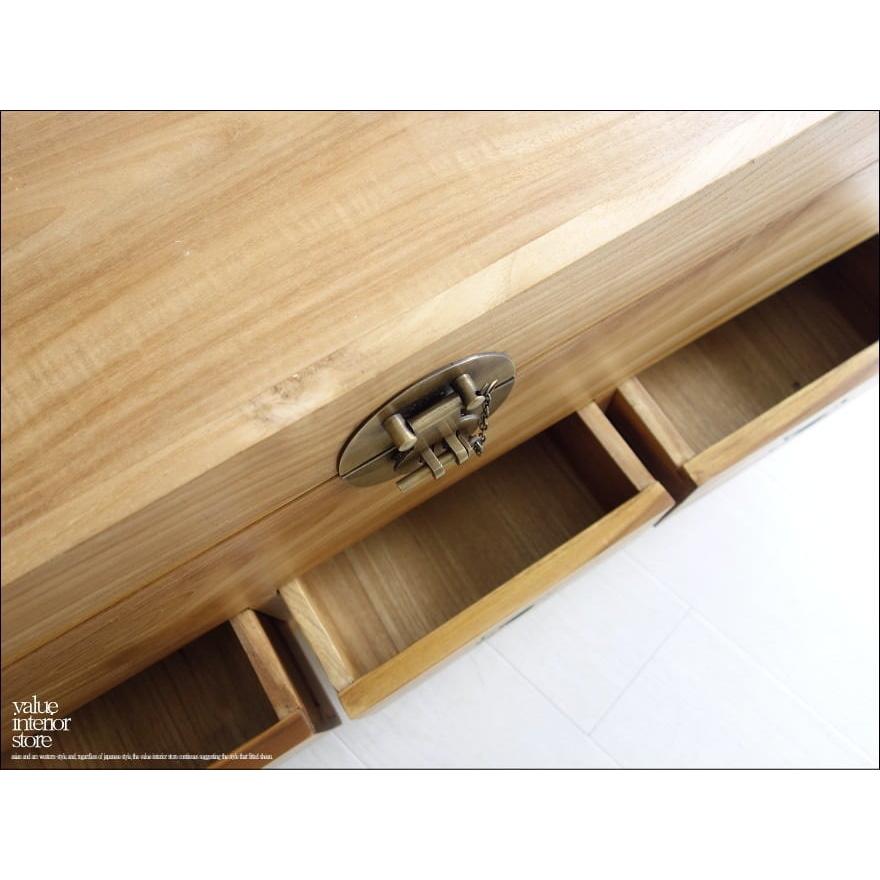 ボックスチェストN 収納箪笥 タンス 収納家具 和風 ナチュラル 天然木 真鍮金物 新品 道具入れ チーク材 世界三大銘木 銘木家具 |  | 05