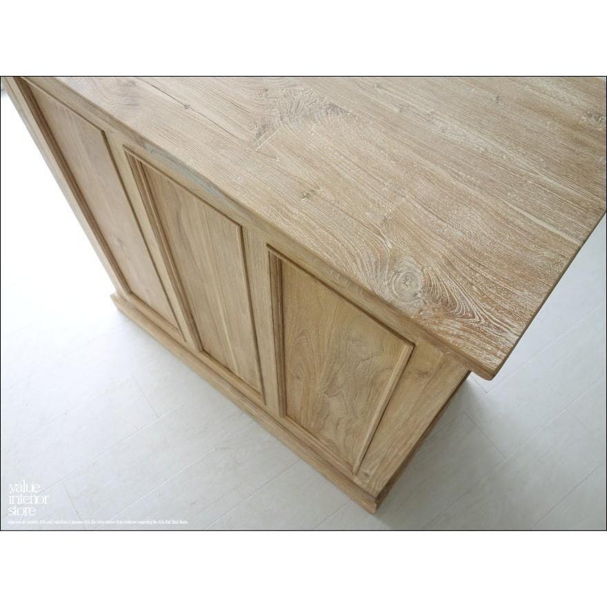 チーク総無垢材 カウンターRAW90cm レジ台 受付カウンター 店舗什器 シャビー 教壇 キャッシャーカウンター バーカウンター 送料無料 銘木 |  | 10