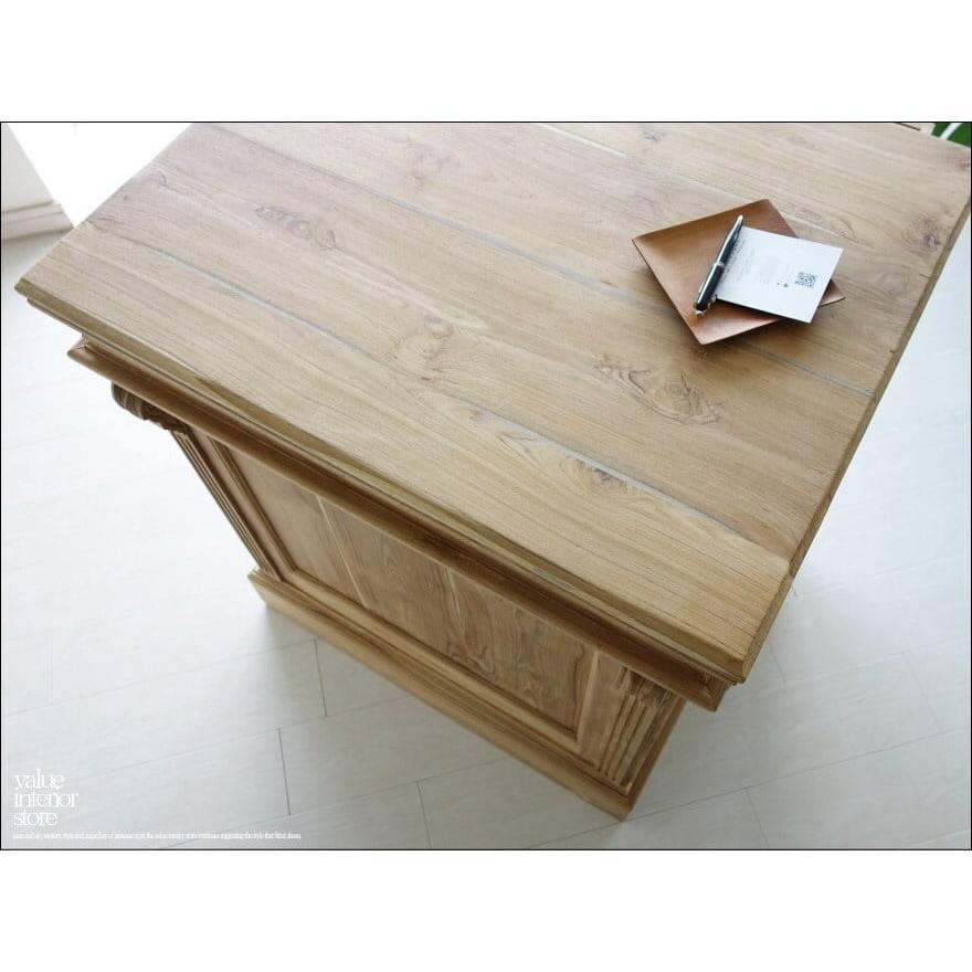チーク総無垢材 カウンターRUF レジ台 受付カウンター 店舗什器 シャビー 教壇 キャッシャーカウンター 新品 飾り台 |  | 04