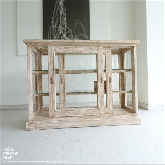 チーク無垢材 ショーケースEcke/NW ガラスケース 飾り棚 店舗什器 食器棚 陳列棚 レジ台 パンケース 無垢材家具 世界三大銘木 |  | 06