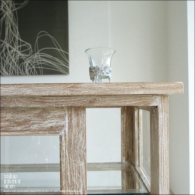 チーク無垢材 ショーケースEcke/NW ガラスケース 飾り棚 店舗什器 食器棚 陳列棚 レジ台 パンケース 無垢材家具 世界三大銘木 |  | 08