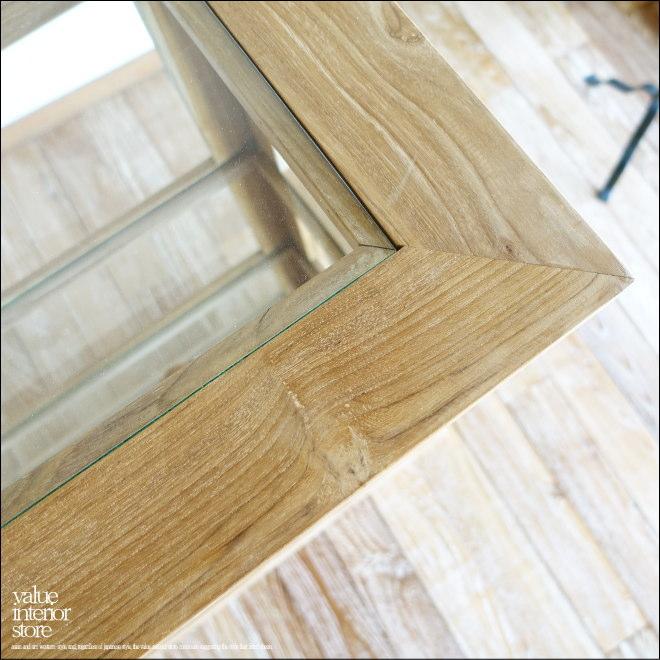 チーク無垢材 ショーケースEcke/Rep ガラスケース 飾り棚 店舗什器 食器棚 陳列棚 レジ台 パンケース 無垢材家具 世界三大銘木 |  | 04