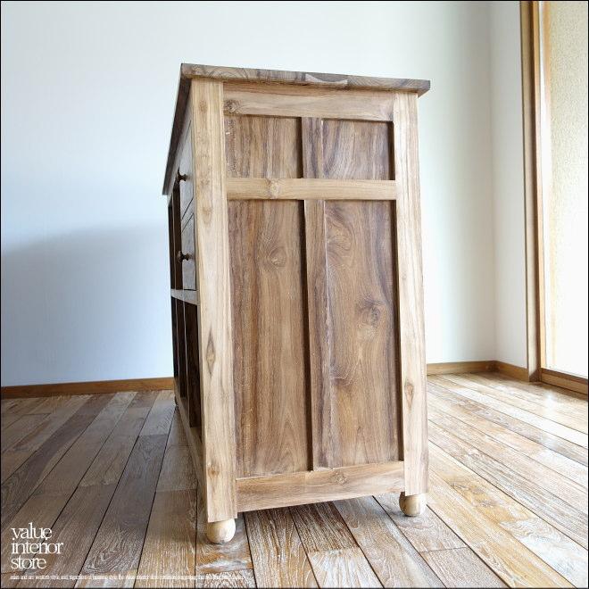 チーク無垢材 レジカウンターfonce レジ台 受付カウンター 店舗什器 店舗家具 キッチンカウンター バーカウンター W150cm |  | 02