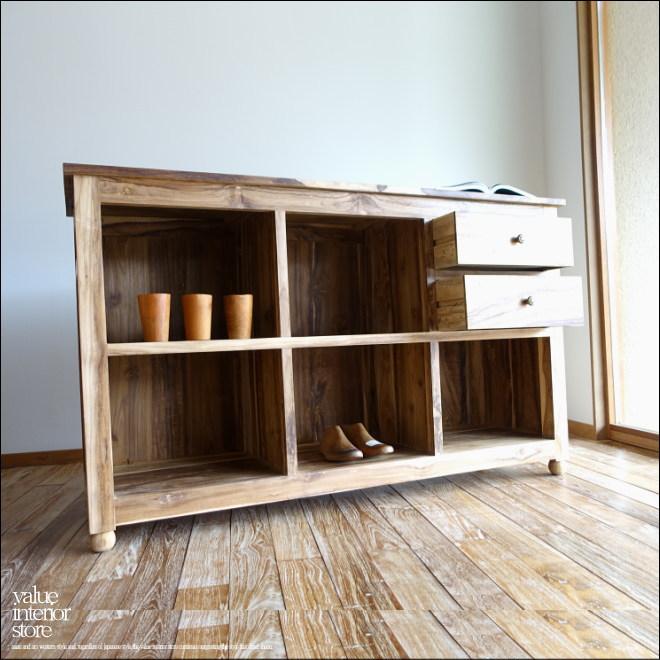 チーク無垢材 レジカウンターfonce レジ台 受付カウンター 店舗什器 店舗家具 キッチンカウンター バーカウンター W150cm |  | 08