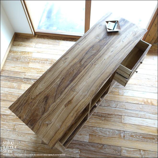 チーク無垢材 レジカウンターfonce レジ台 受付カウンター 店舗什器 店舗家具 キッチンカウンター バーカウンター W150cm |  | 09