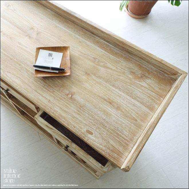 チーク総無垢材 カウンターgardeNW レジ台 受付カウンター 店舗什器 キャッシャーカウンター バーカウンター シャビー 銘木家具 |  | 07