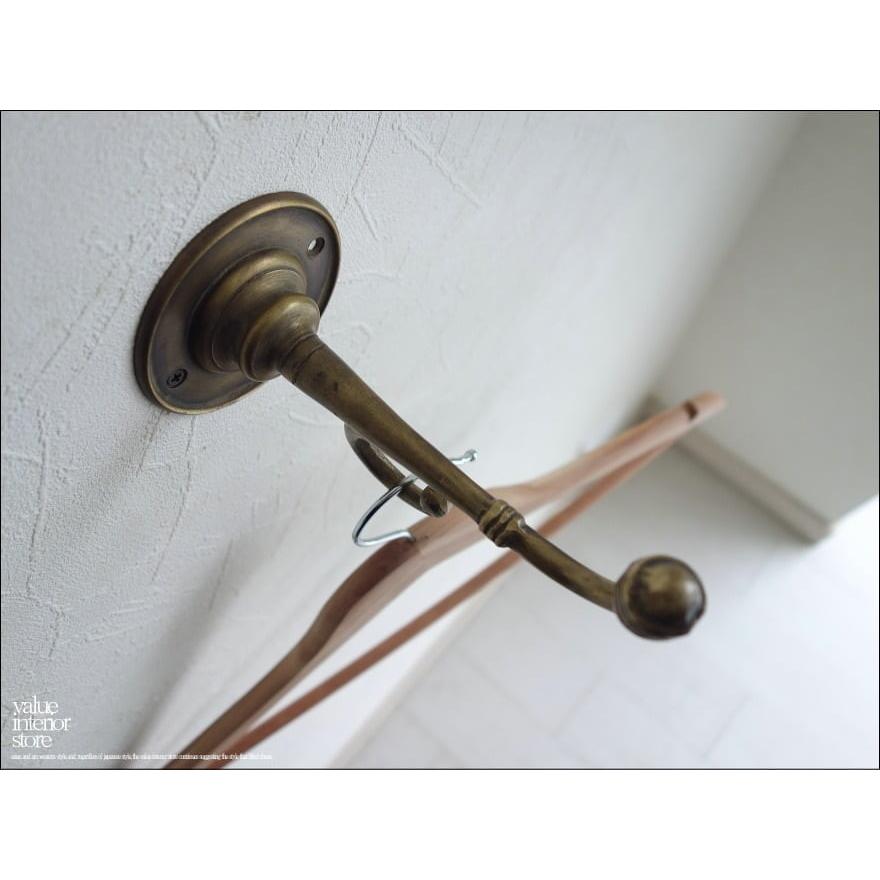 真鍮ダブルウォールフックkausar ブラスフック レトロ調 壁掛収納 帽子掛け コートハンガー ジャケットハンガー 真鍮製 L約14.8cm |  | 01