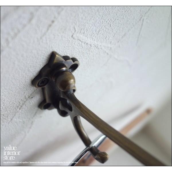 真鍮ウォールフック007 可動式ブラスフック レトロ調 壁掛ウォールハンガー 帽子掛け コートハンガー ジャケットハンガー 手作り 真鍮製 |  | 02