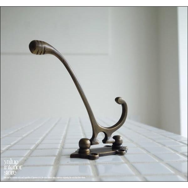 真鍮ウォールフック007 可動式ブラスフック レトロ調 壁掛ウォールハンガー 帽子掛け コートハンガー ジャケットハンガー 手作り 真鍮製 |  | 03
